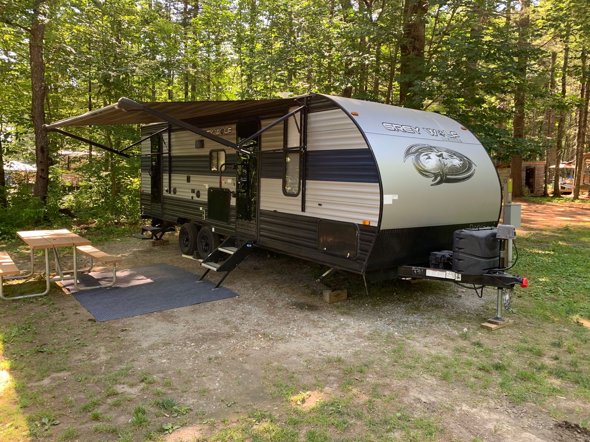 Maine glamping at its best! 2021 Forest River Cherokee Grey Wolf Limited