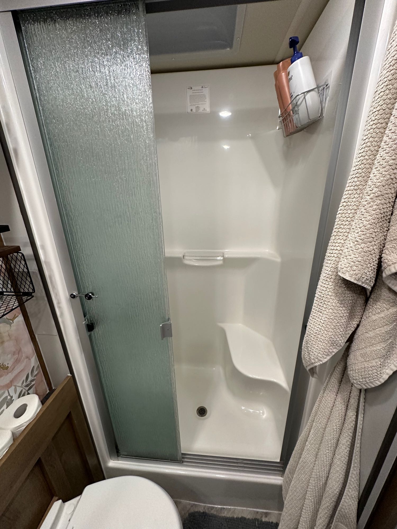 Main Bedroom 1st shower . Fleetwood Bounder 36F 2020