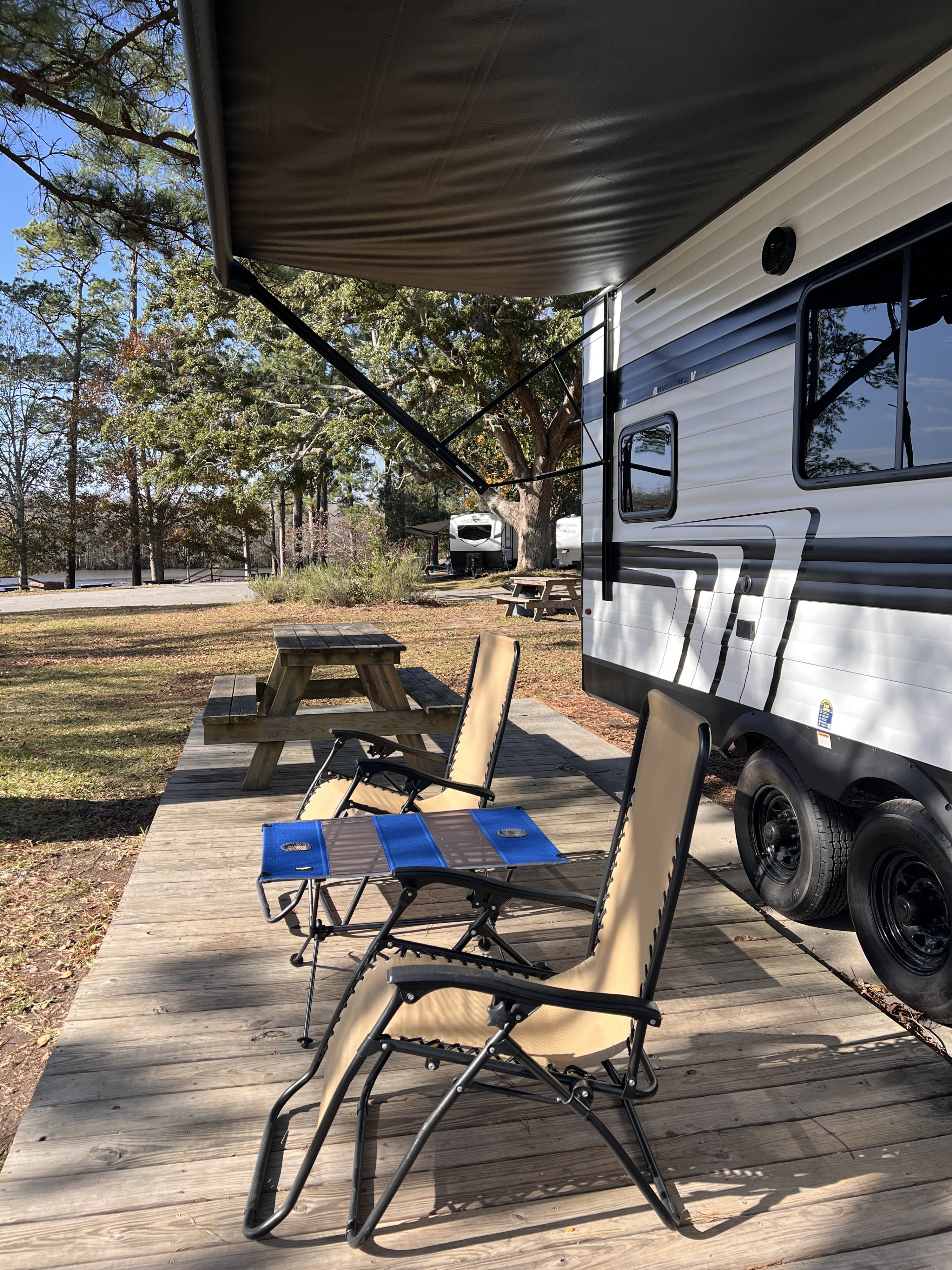 Open Style Toy Hauler/Trailer with Pull Out Patio
