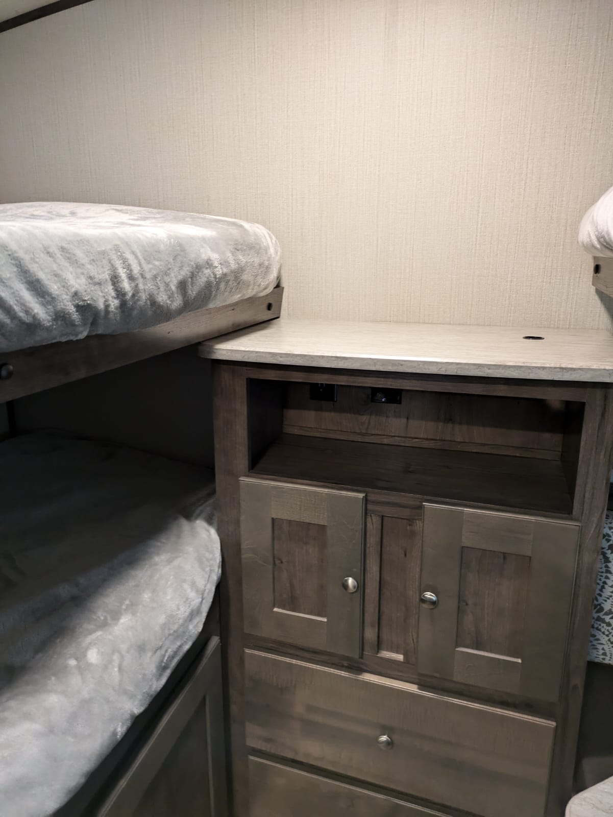 RV rental with comfy bunk beds and smart built-in storage/charging station for convenient living.. Cruiser RV MPG Ultra Lite 2019