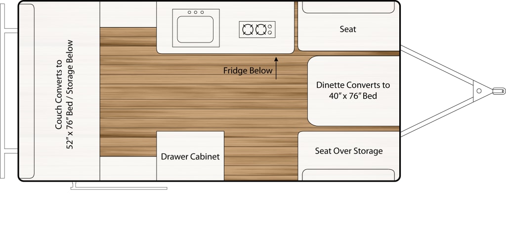 Folding trailer RV Rental 