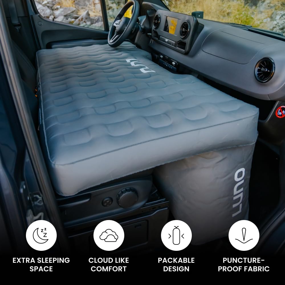 Transform your RV rental with a Luno air mattress for extra sleeping space. Perfect for travel & camping comfort.. Entegra Coach Launch 2023