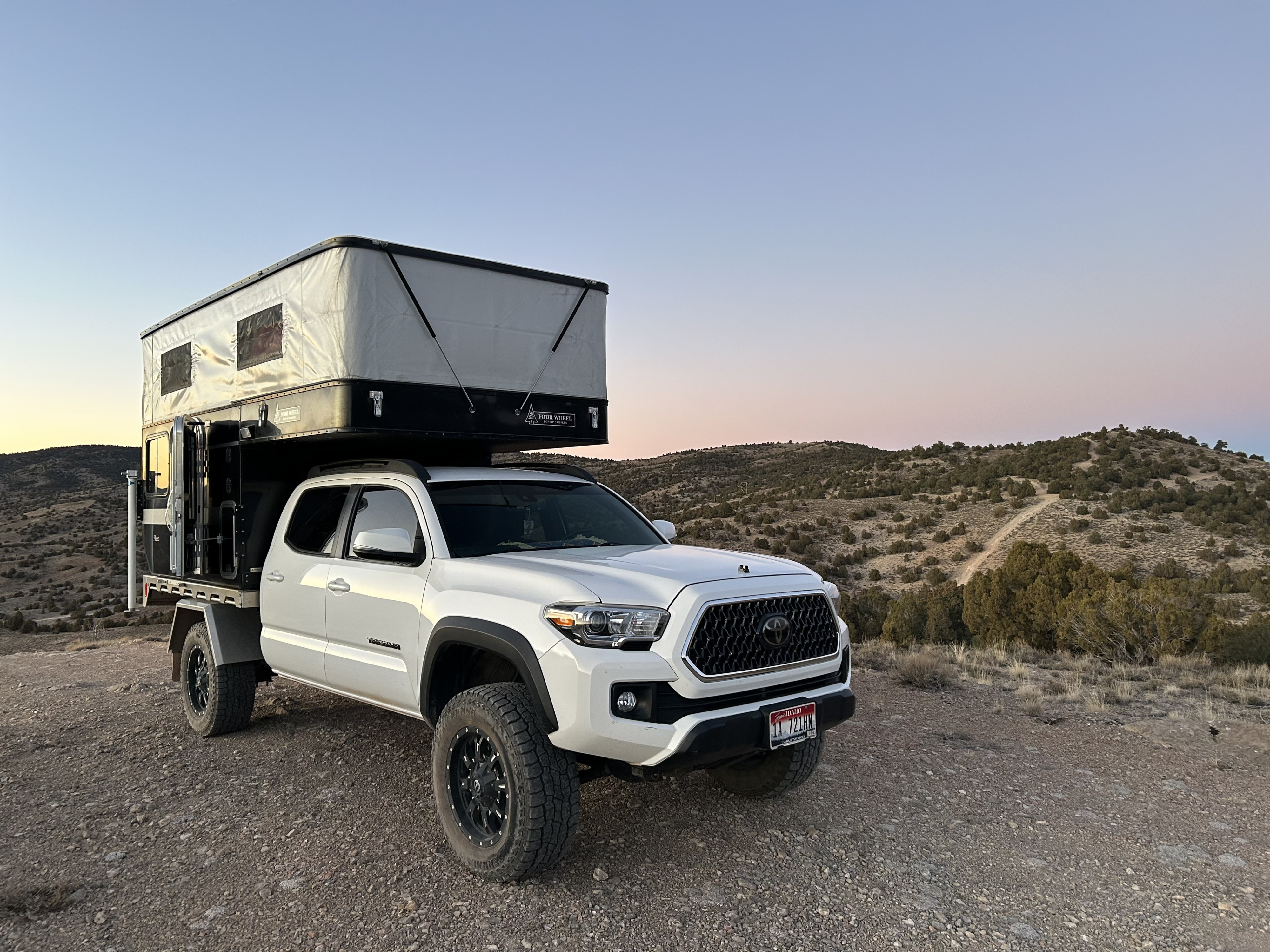 2018 Tacoma TRD Off Road with 2022 Four Wheel Camper Fleet Flatbed