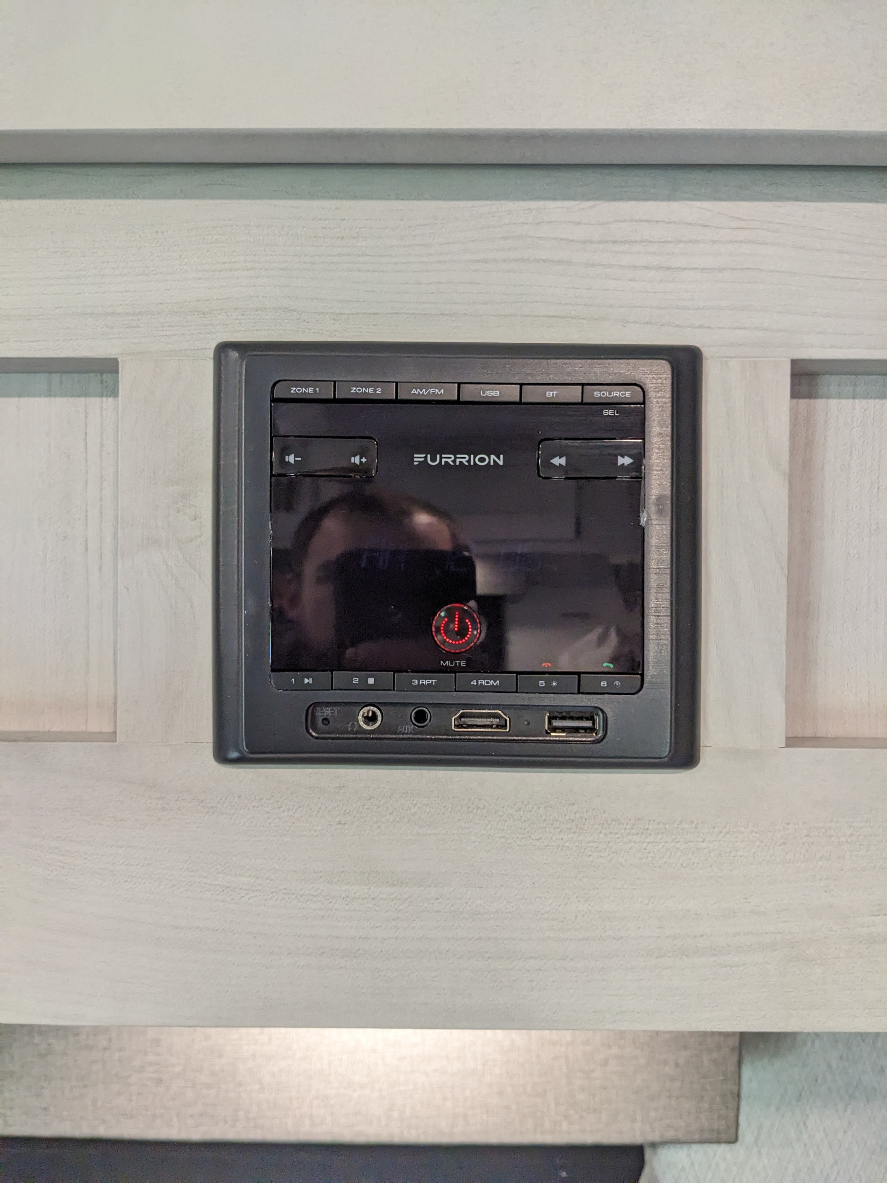 Furrion entertainment system in an RV rental, featuring Bluetooth, USB, HDMI ports, and AM/FM radio for all your audio needs.. East to West Entrada 2026