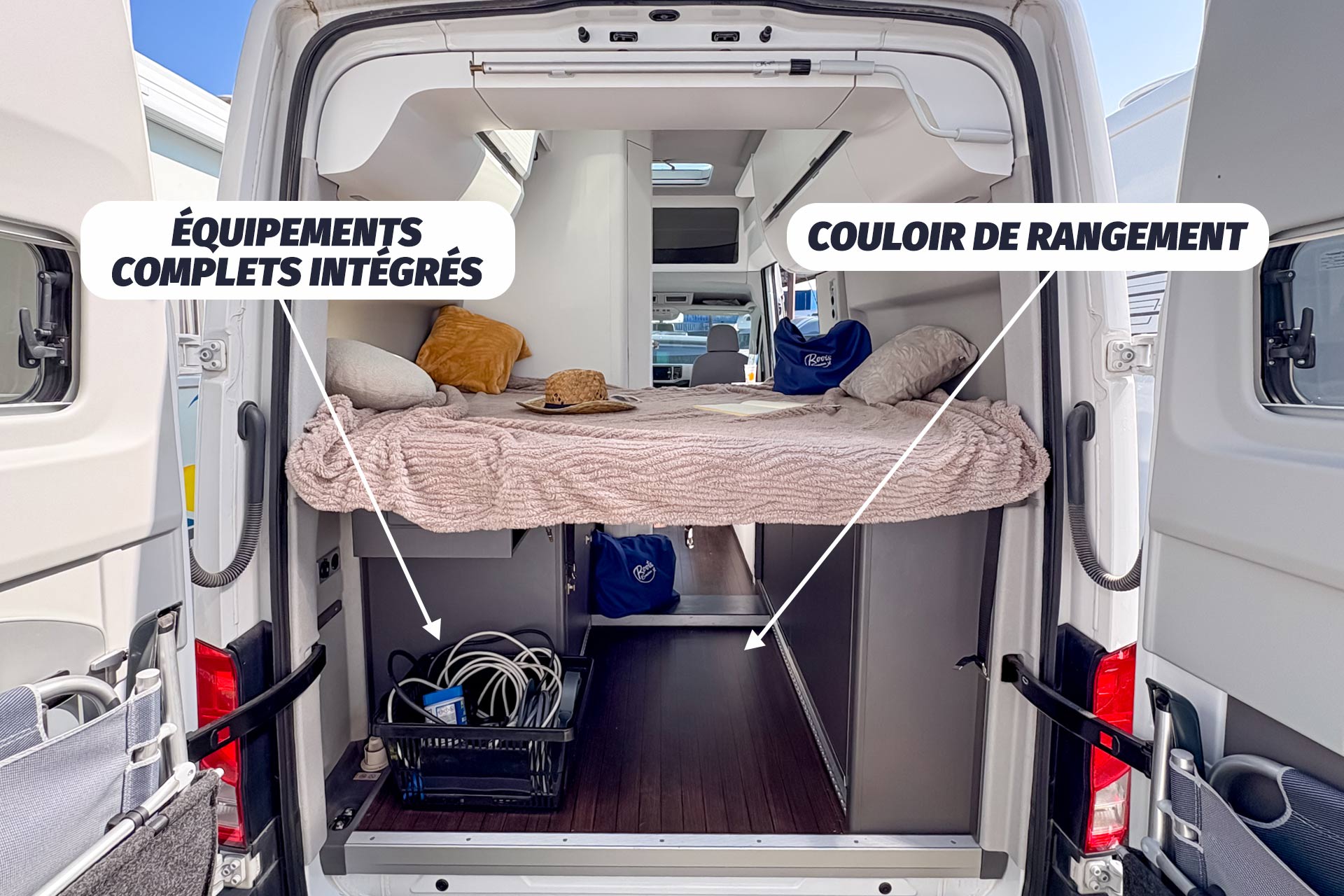 RV rental: See the integrated bed, spacious under-bed storage corridor, & essential equipment in this camper van.. VOLKSWAGEN Grand California 2022