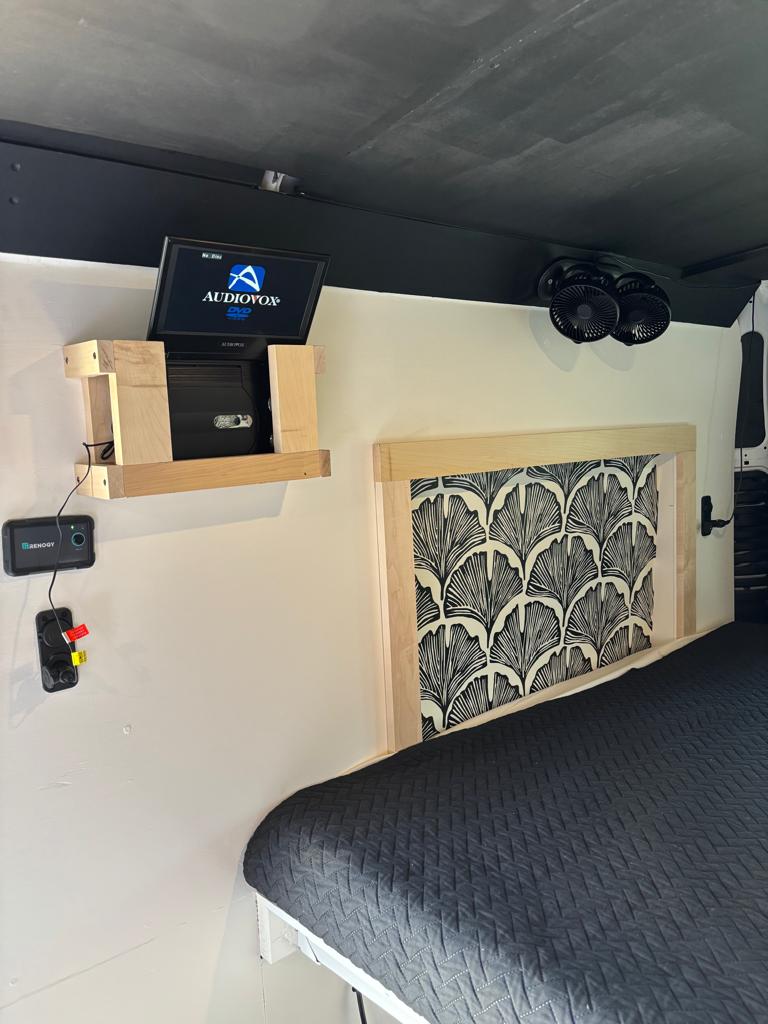 Enjoy your rv rental! This camper features a comfy bed, wall-mounted TV/DVD, Renogy monitor, and dual fans for comfort.. Ram Promaster 2022