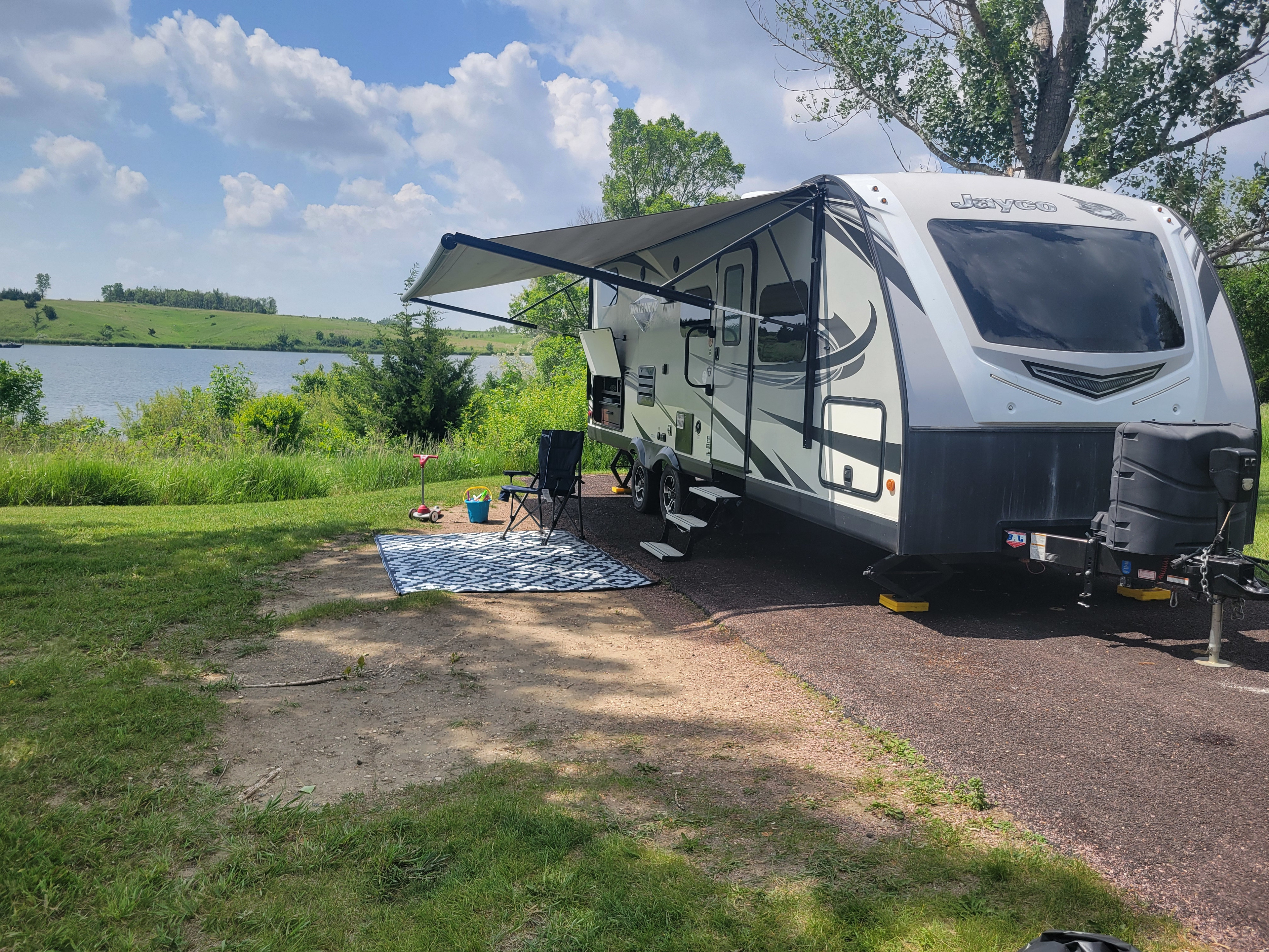 Dog friendly camper with outdoor kitchen