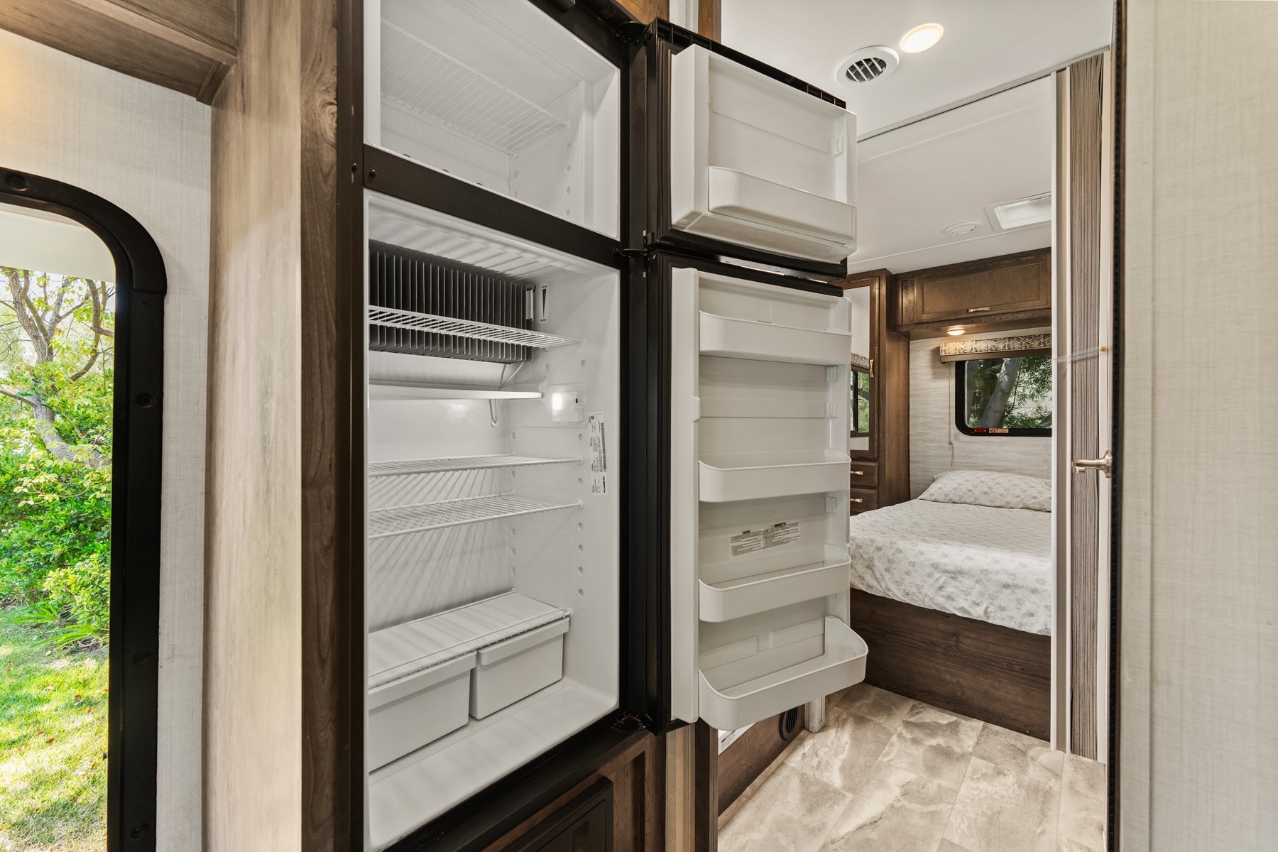 Spacious RV rental interior featuring. Gulf Stream Conquest 2024