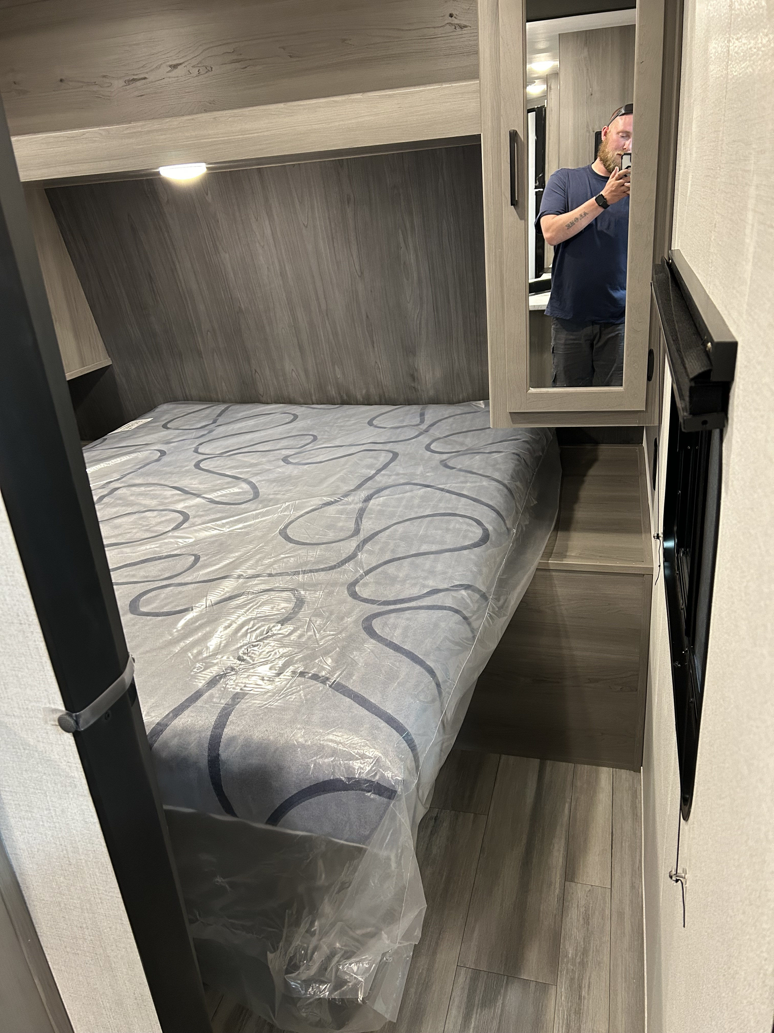 This RV rental bedroom. Keystone RV Hideout 2024