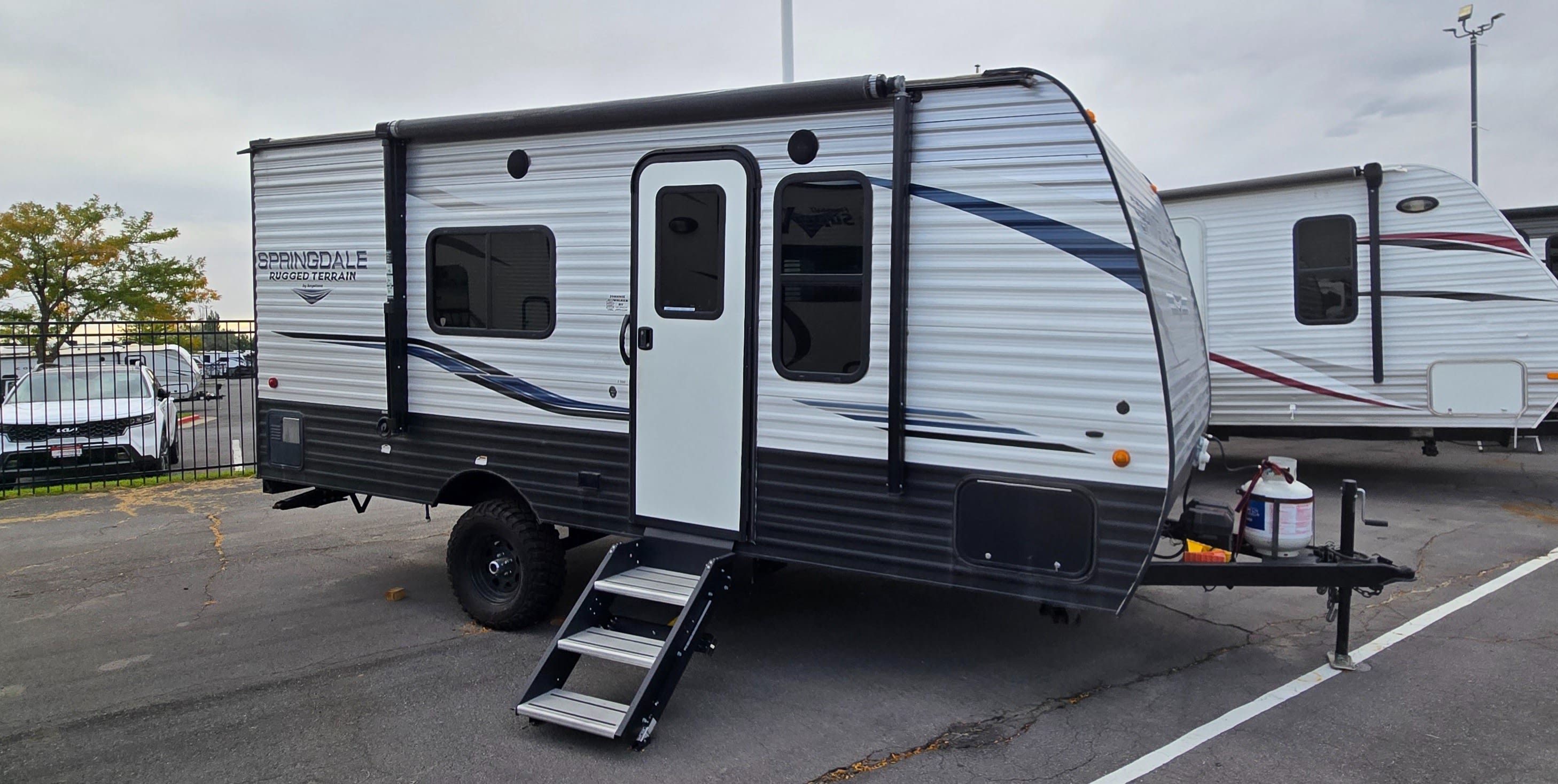 Lightweight and easy to Haul 2019 Keystone Springdale 1700FQ rental trailer