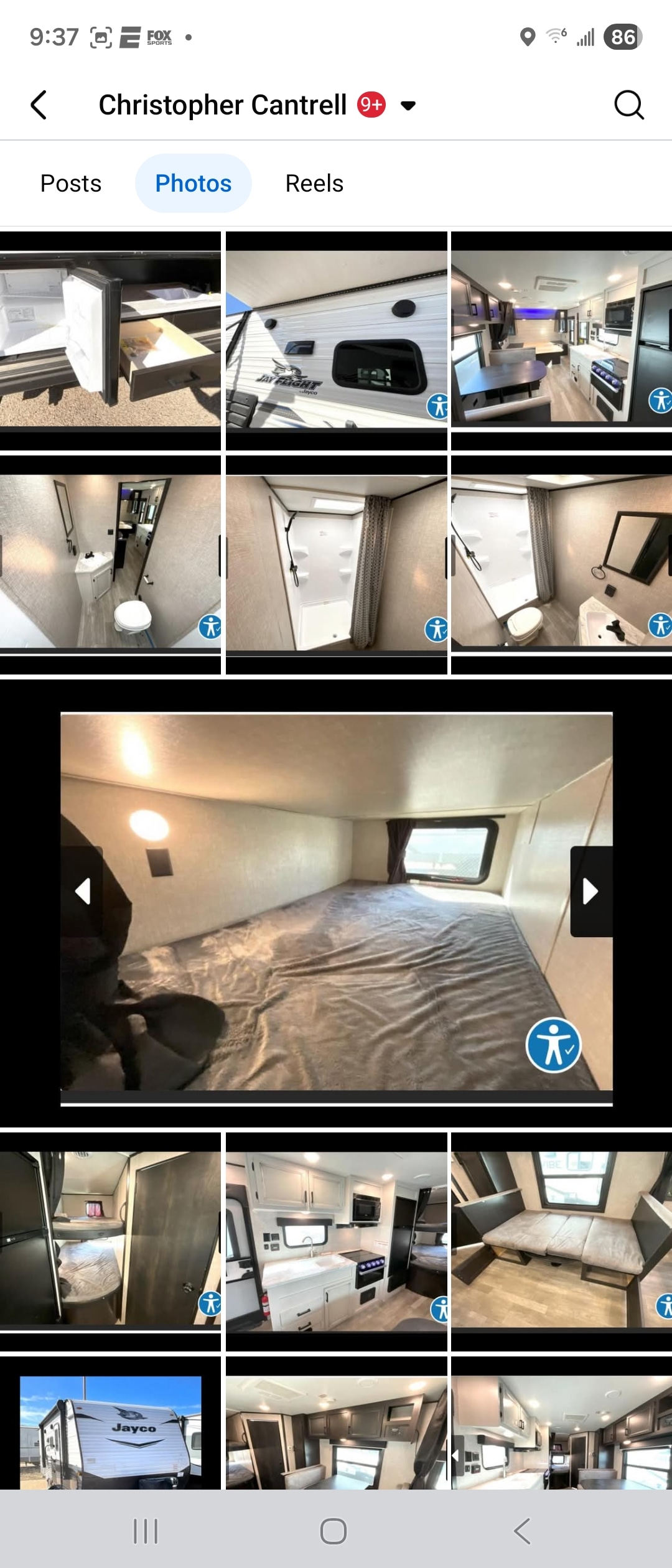 Christopher Cantrell's profile displaying photos of a Jayco travel trailer, ideal for an rv rental. Shows interior and exterior views.. Jayco Jay Flight SLX 2022