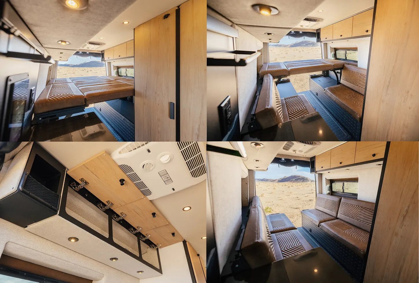 Versatile interior of an RV rental: convertible bed/seating, modern design, and ample storage, ready for adventure.. Mercedes-Benz Sprinter 2026