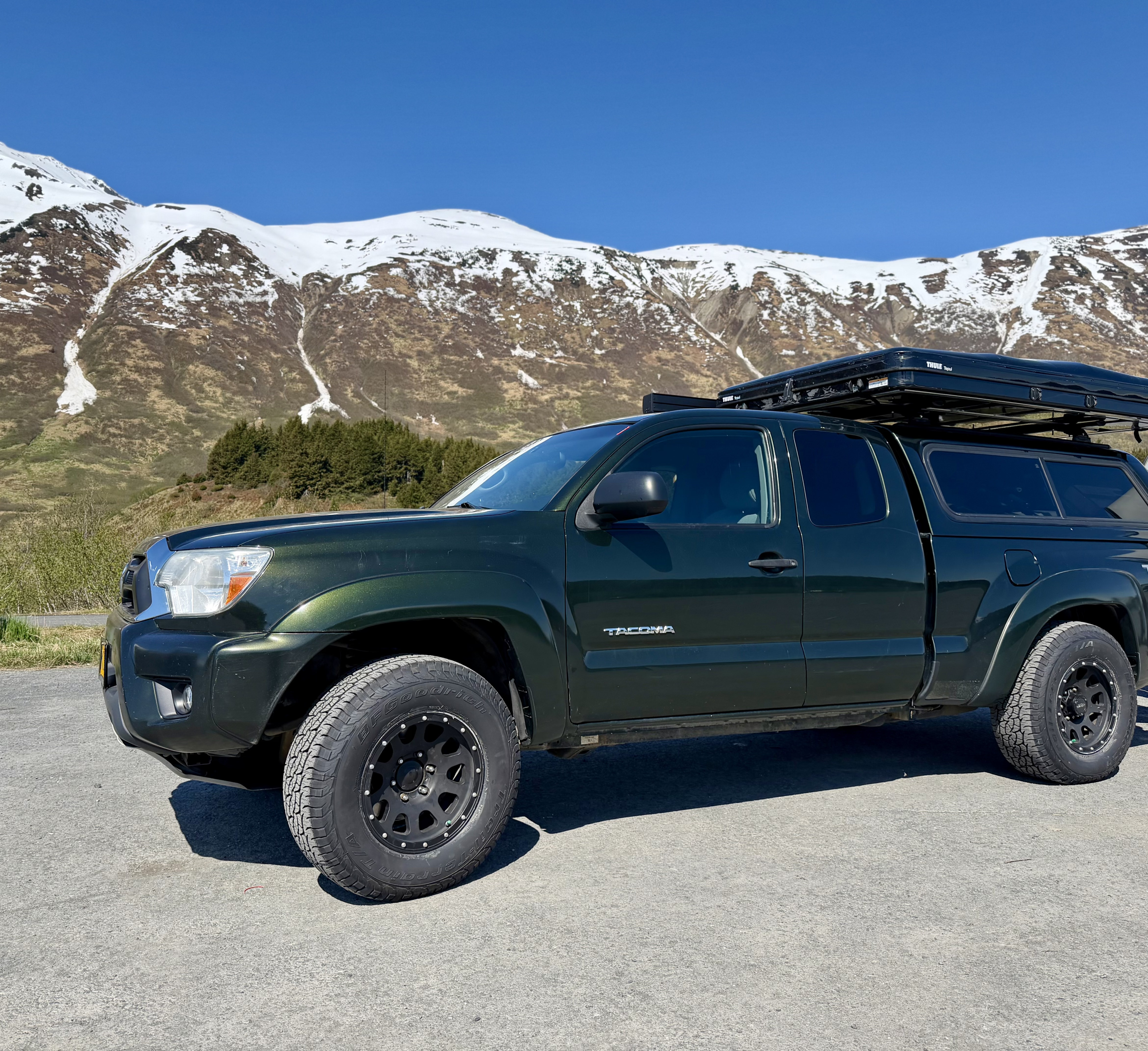 “Green Machine II” Toyota Tacoma TRD with hard shell RTT