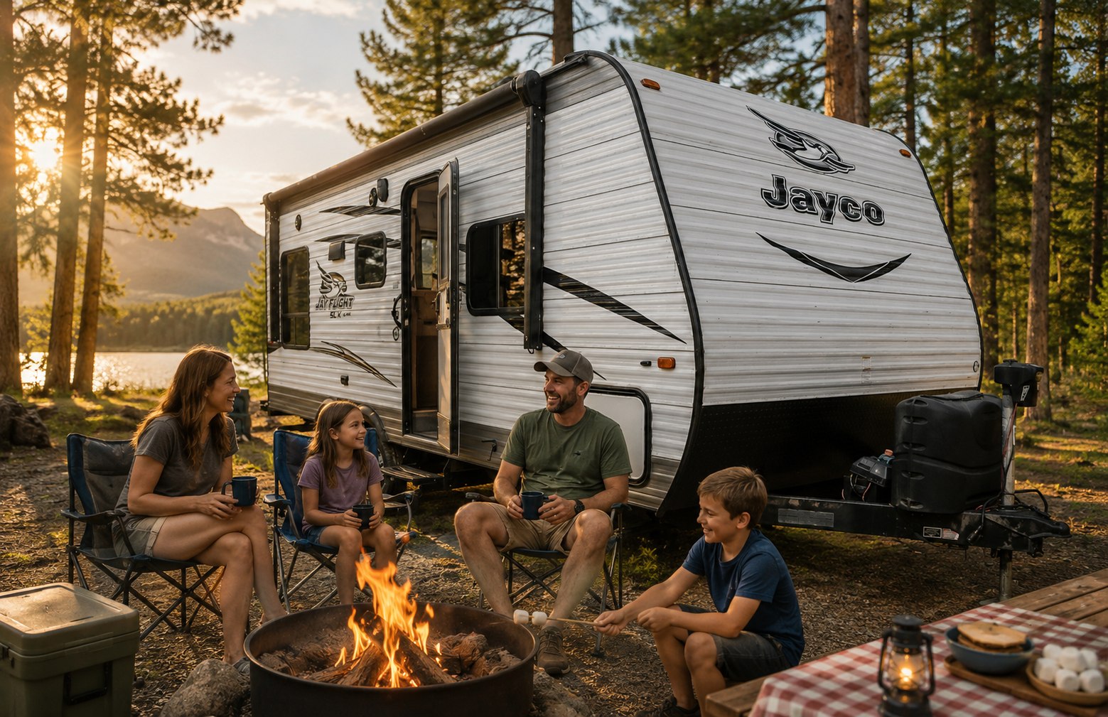 Camping for the Family of 4 is Near