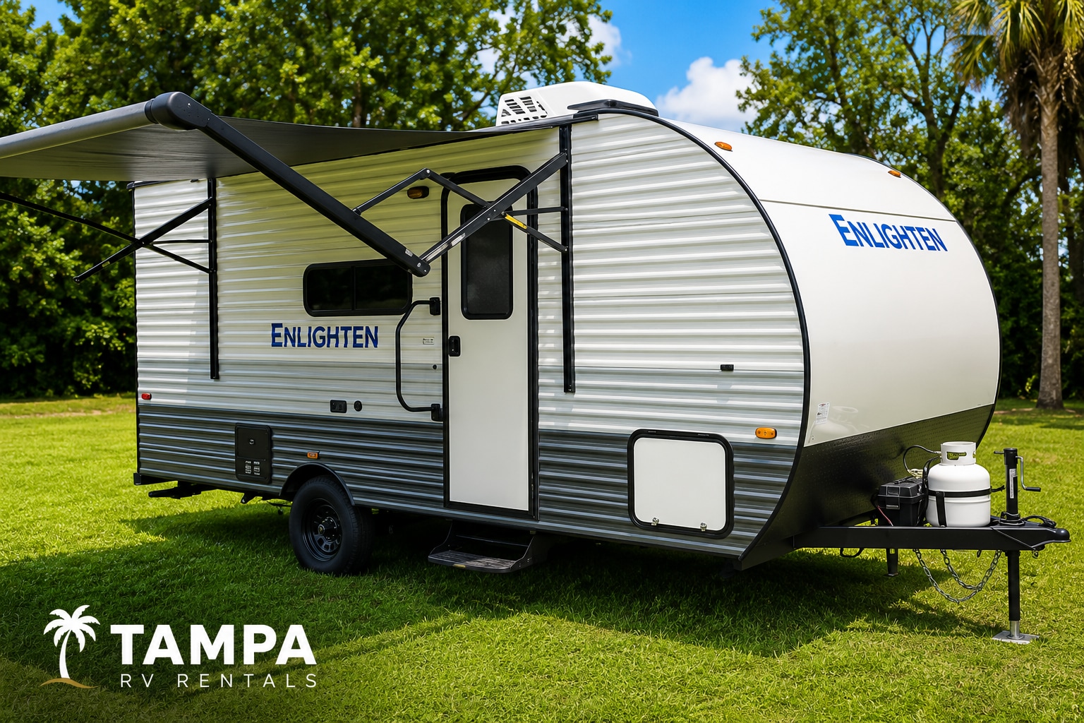The Sunlit Cove • Sleeps 6 Trailer • Gulf Stream Enlighten TT-14G