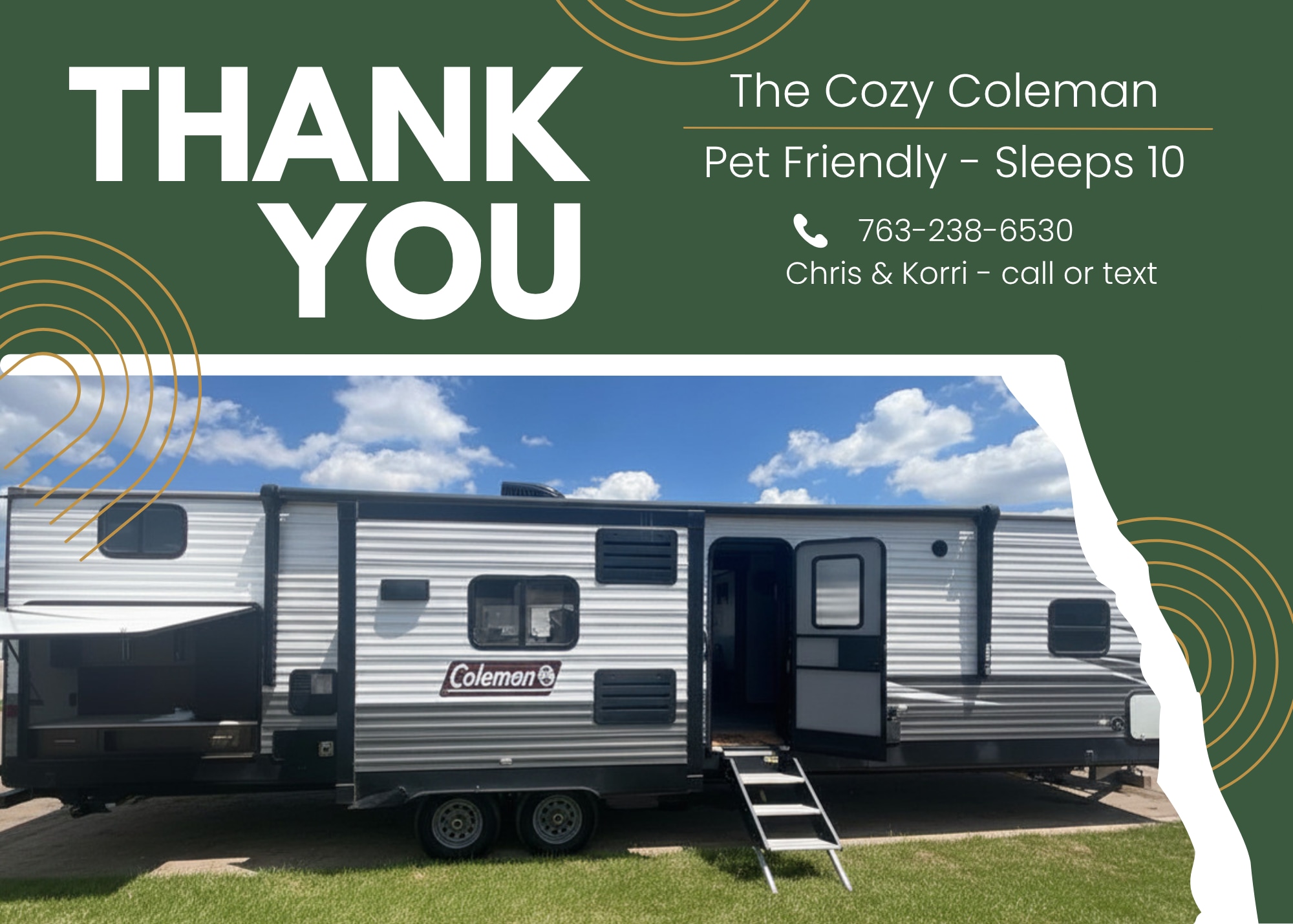 Cozy Coleman, Sleeps 10, Pet Friendly