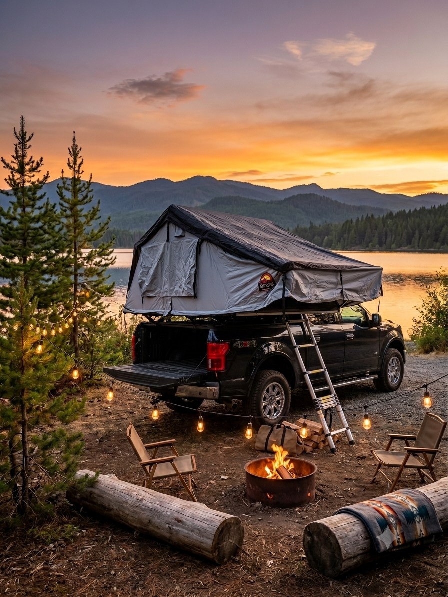 Summit & Sleep: 4x4 F150 with Rooftop Suite