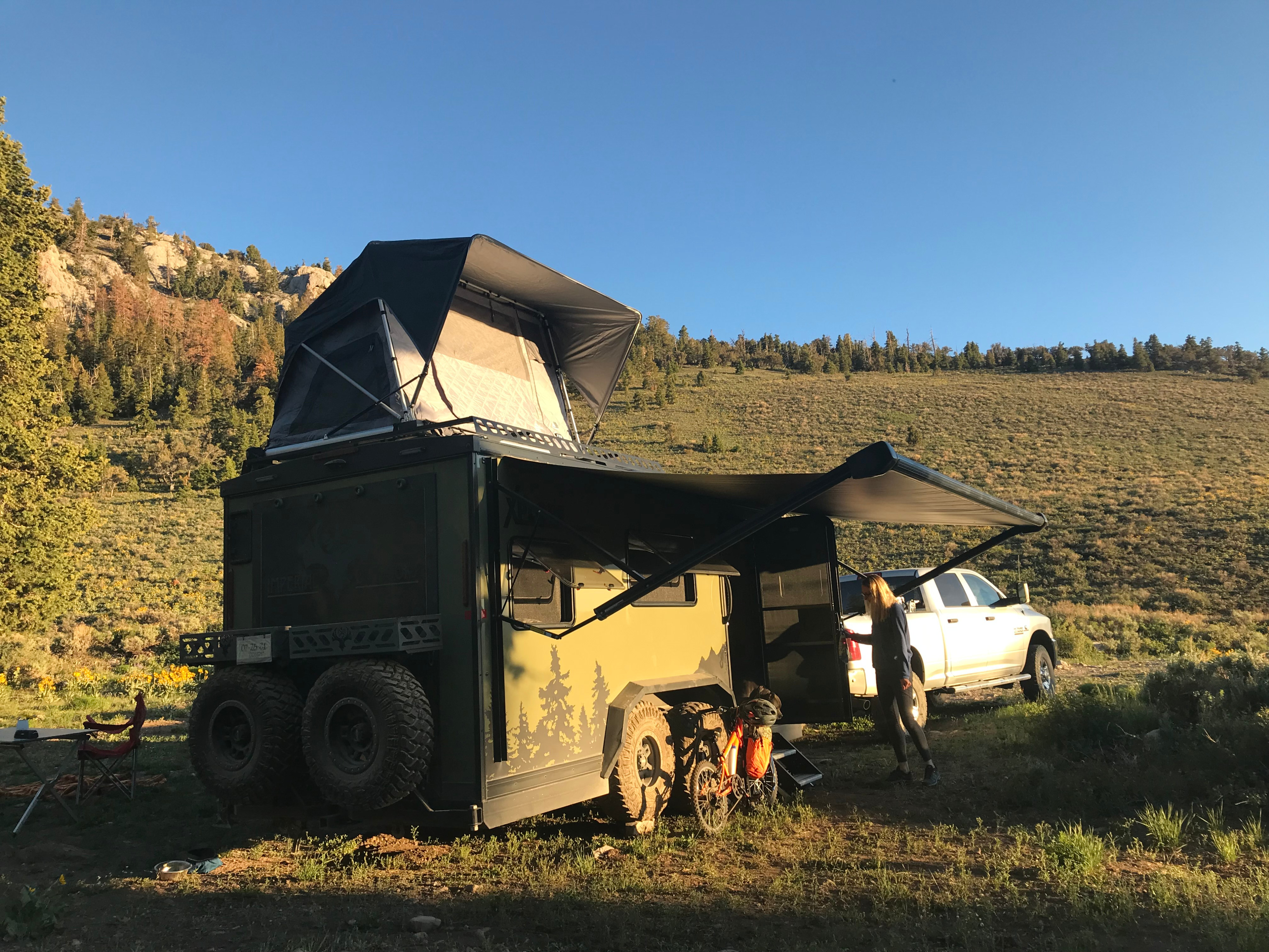The Ultimate Off-Road Basecamp + 4  Season Tent on Top