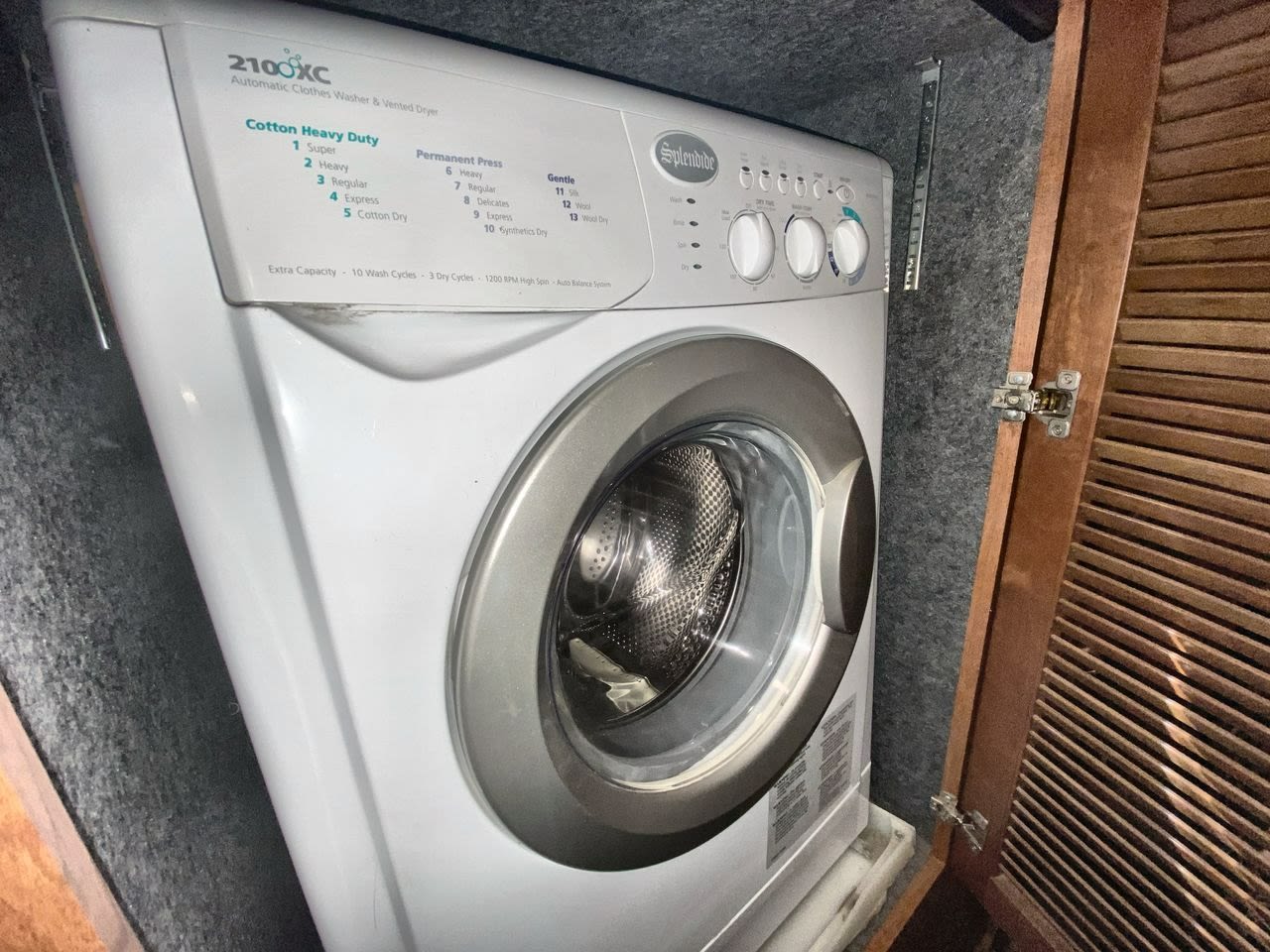 Onboard washer dryer