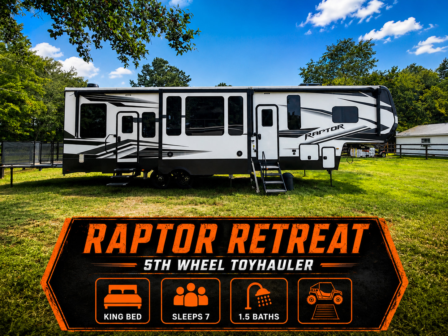 The Raptor Retreat | King Bed | 1½ Baths | Sleeps 7