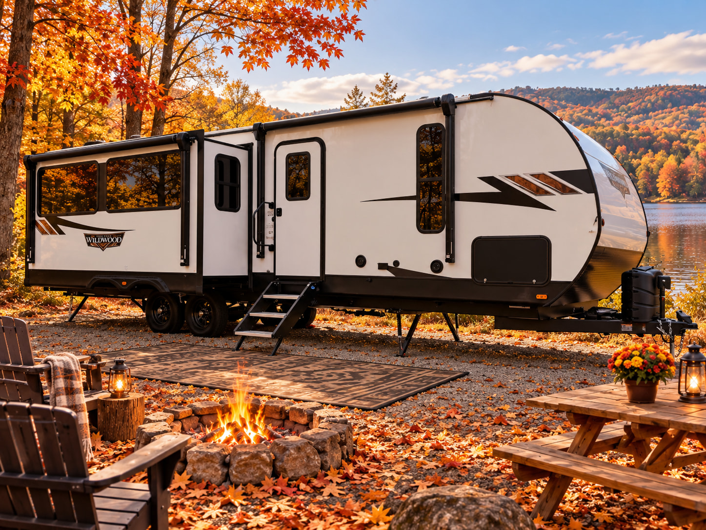 Lucille • Luxury Rear Living Camper • King Bed • Fireplace • NRG