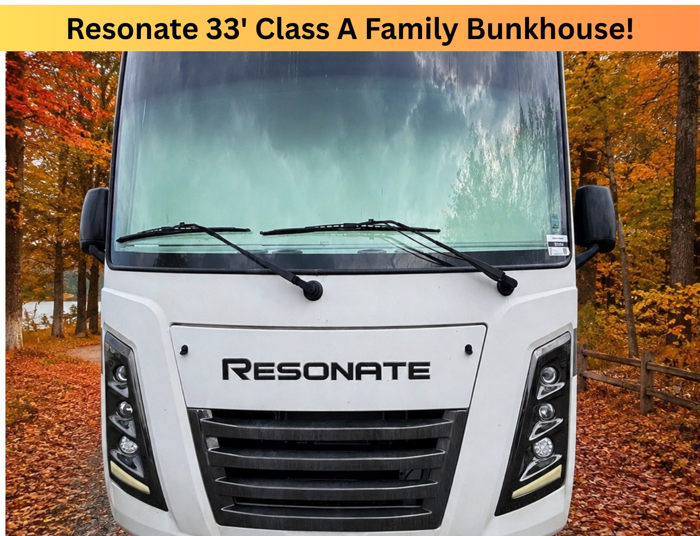 2024 Resonate 33' Class A Family Bunkhouse with Beautiful Interior!