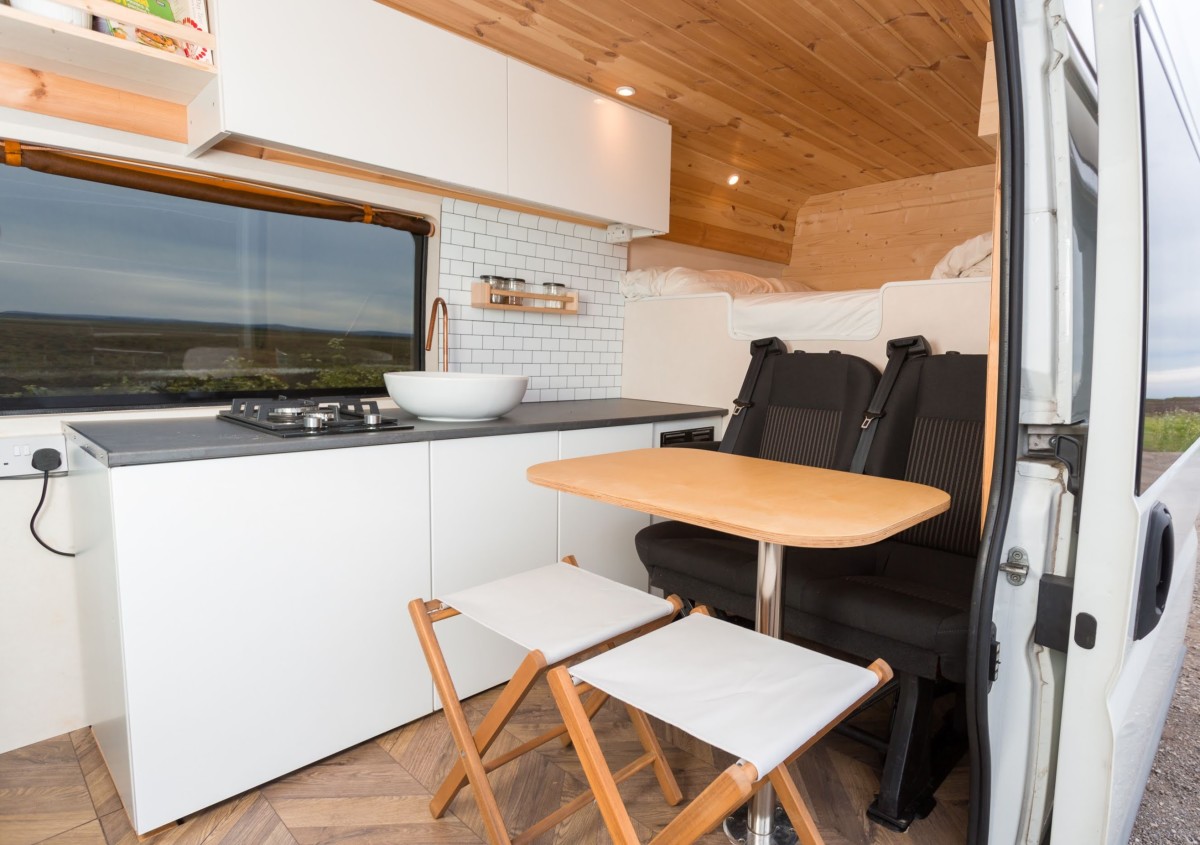 Belle campervan for hire, Sheffield Quirky Campers