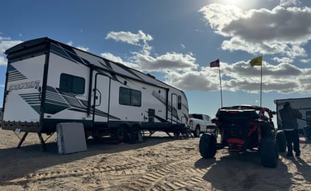 2023 Forest River Shockwave toy hauler with extra amenities