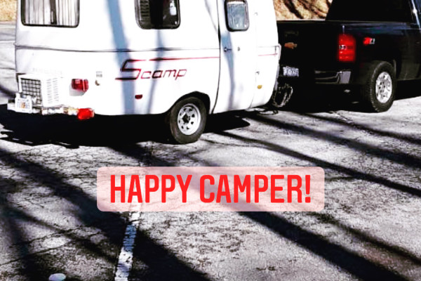 HARLOW, the 2000 Scamp 13' with bunks