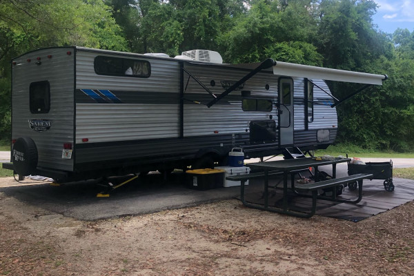 Joe & Carol's 33' Family Camper sleeps 8