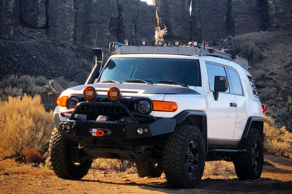 4x4 FJ Cruiser with Rooftop Tent for Four Points Adventures