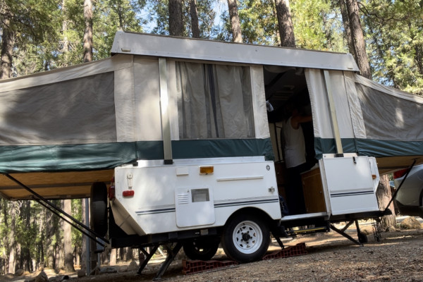 Fully stocked Pop-up camper.