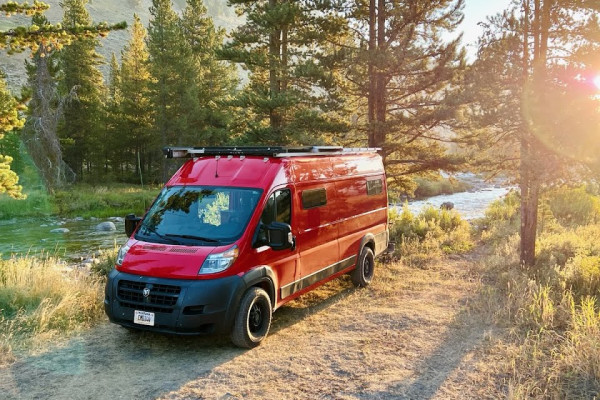 Explore with Ahi the big red van! 2018 Promaster - seats 4!