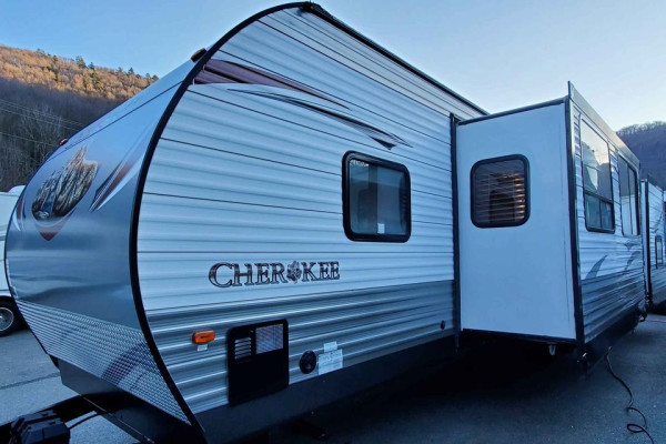 Forest River Cherokee sleeps 10 comfortably with two bedrooms