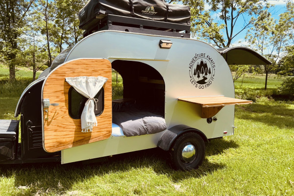 Custom Built Teardrop Camper and Rooftop Tent