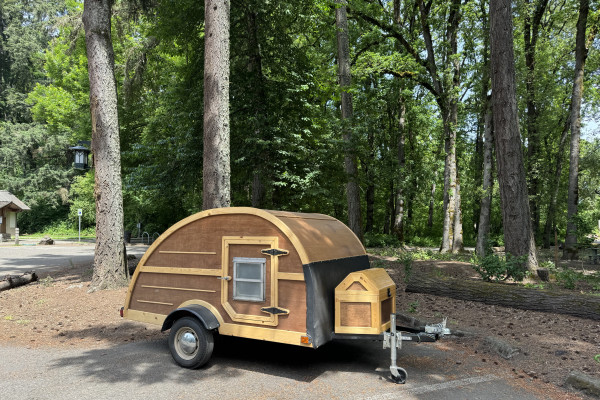 Classic Woody Teadrop Trailer