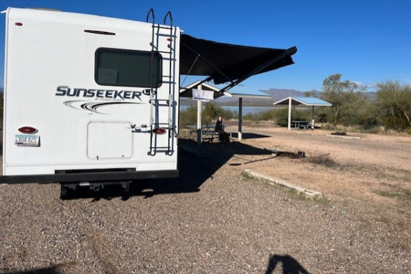 Rebecca. Only 15,000 miles, 24', perfect little mobile casita.