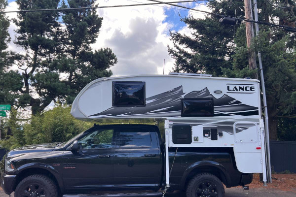 Dodge 3500 with a Lance 820 truck camper