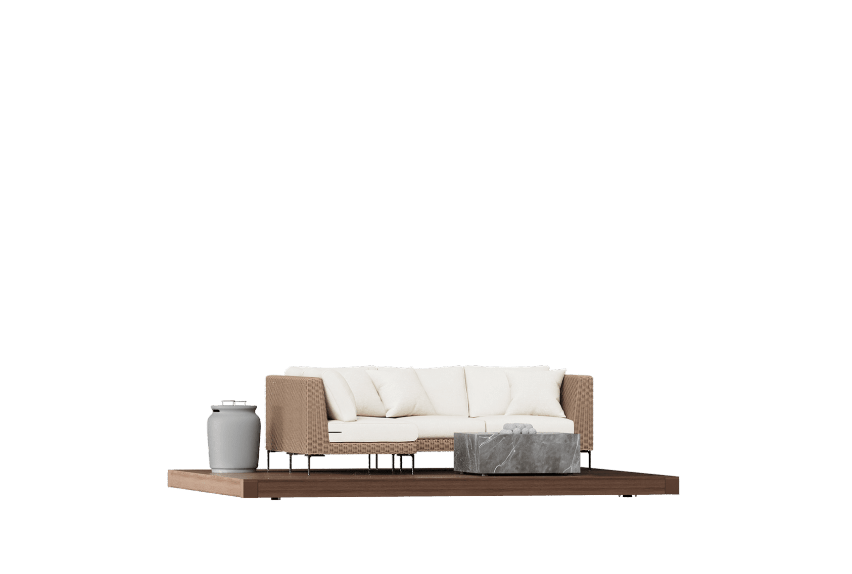 OS1 freestanding deck, 10 by 12 feet