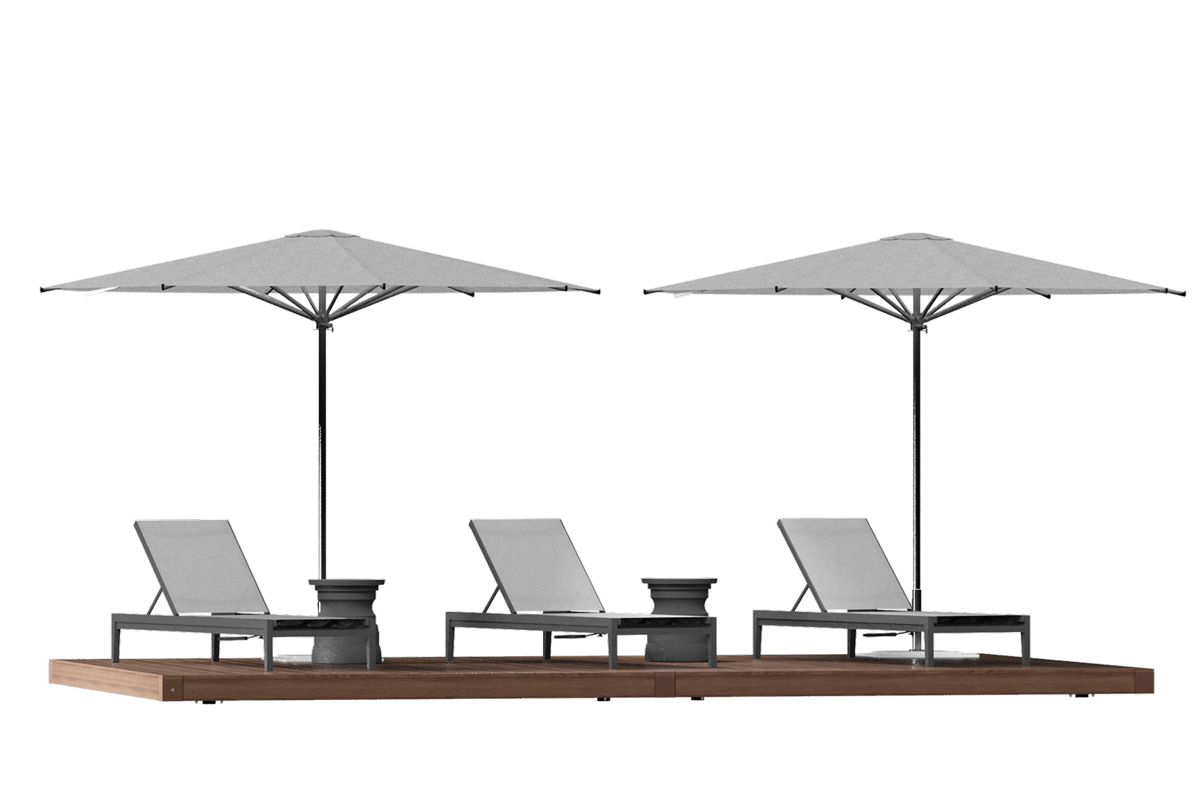 OS2 freestanding deck, 12 by 20 feet