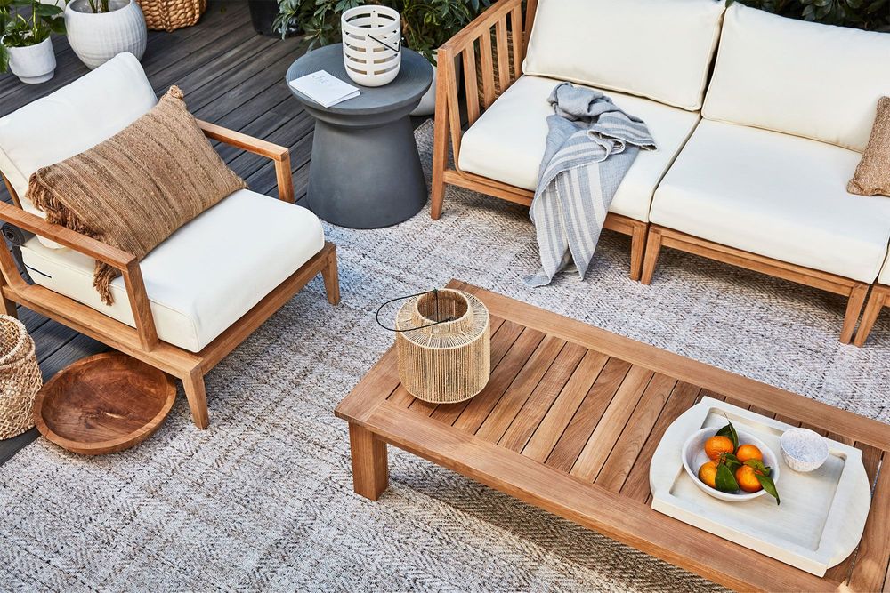 Teak Outdoor Sofa 3 Seat Outer Teak Outdoor Sofa 3 Seat Outer, Drexel Heritage Outdoor Furniture 4 Piece Setup