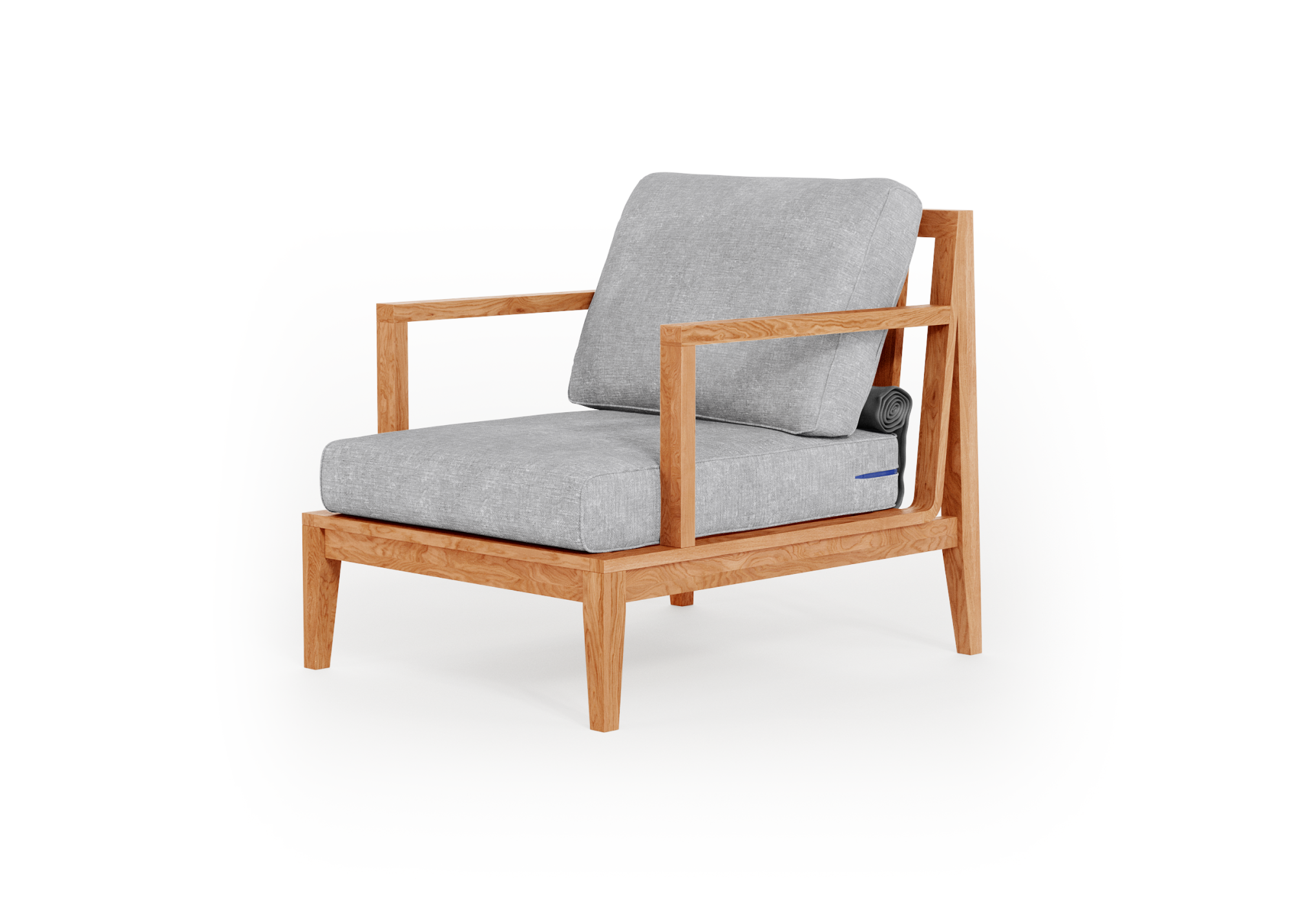 Teak Outdoor Armchair / Pacific Fog Gray