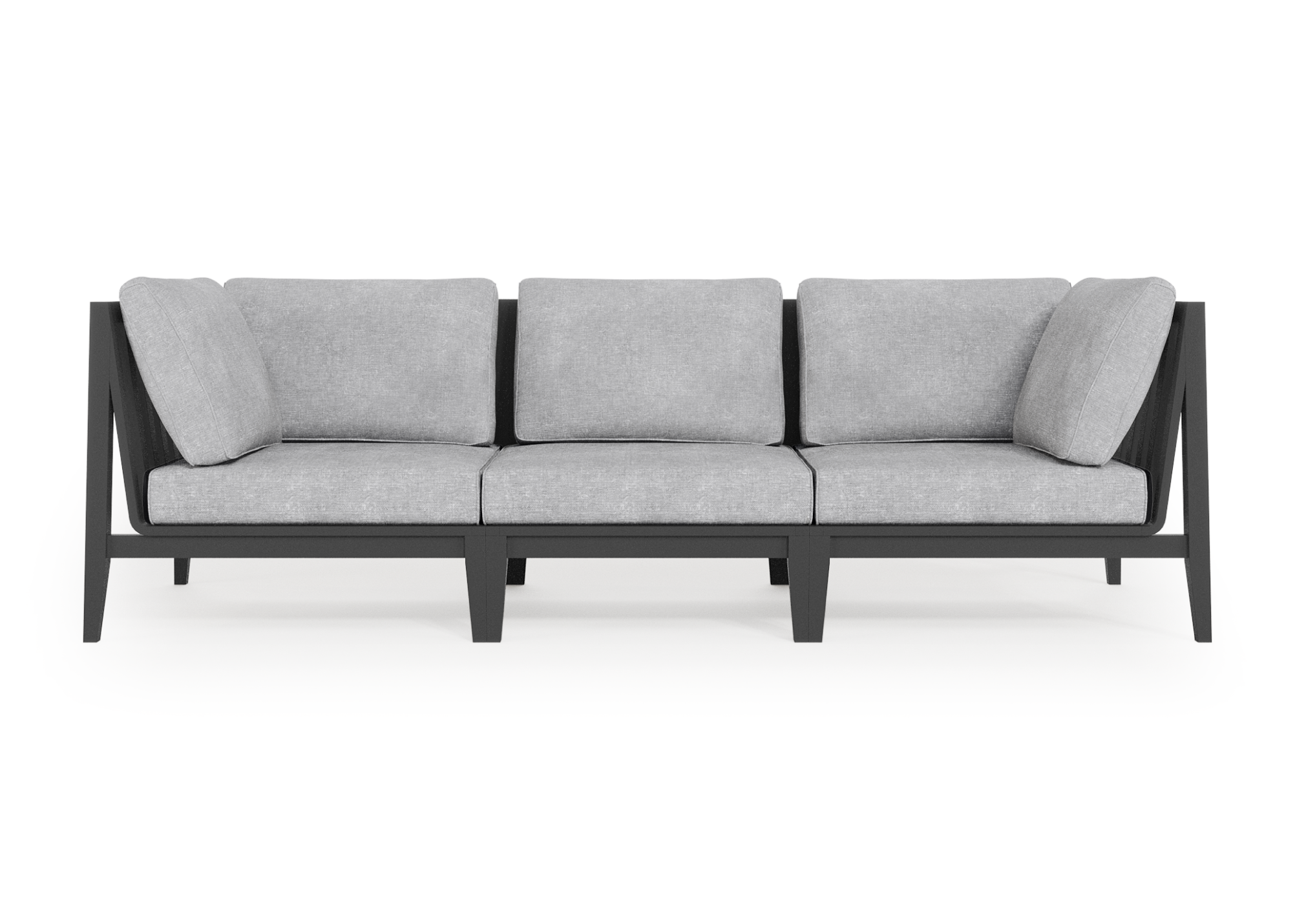 Aluminum Outdoor Sofa - 3 Seat / Pacific Fog Gray