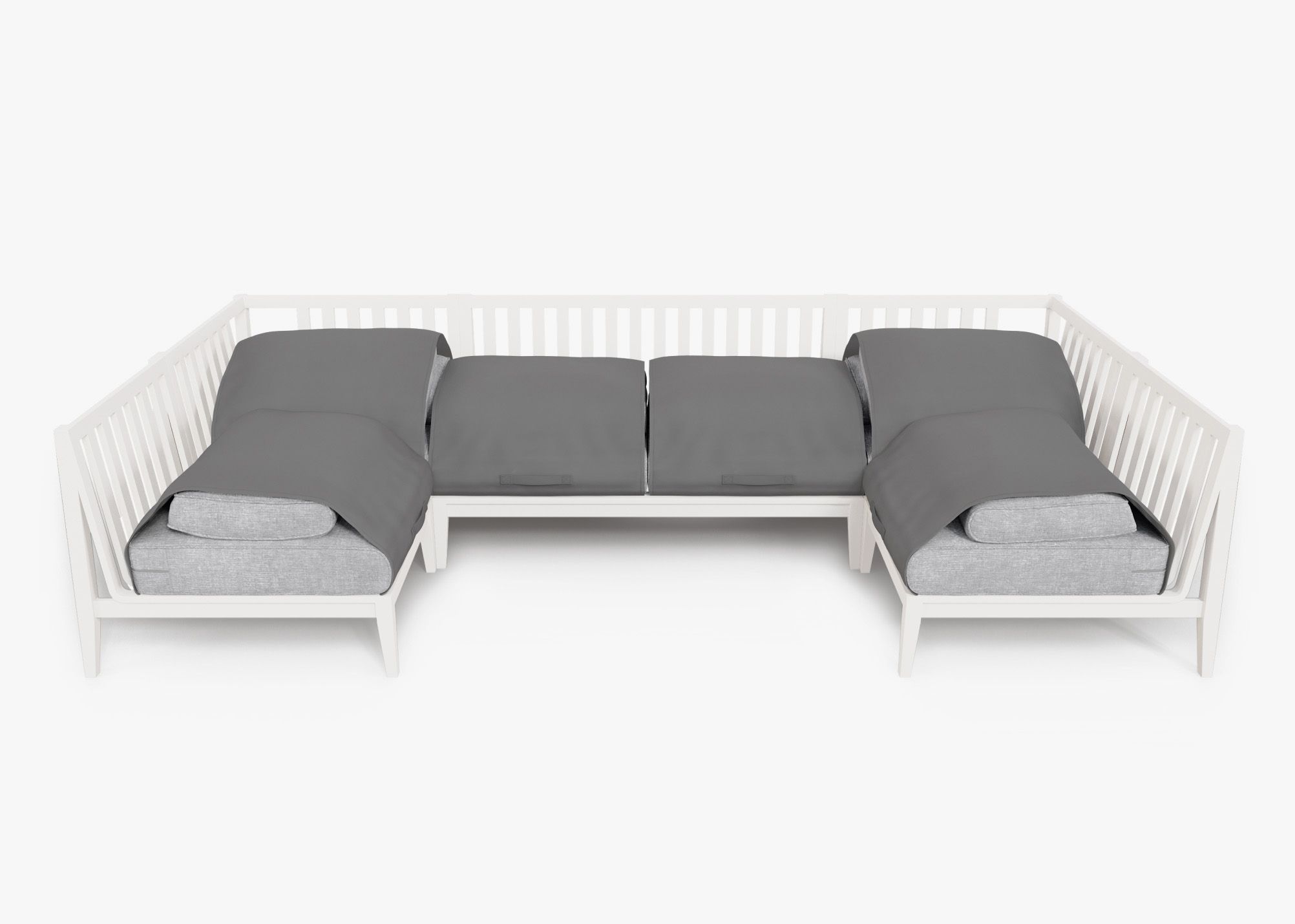 Outer Modular Outdoor White Aluminum Furniture