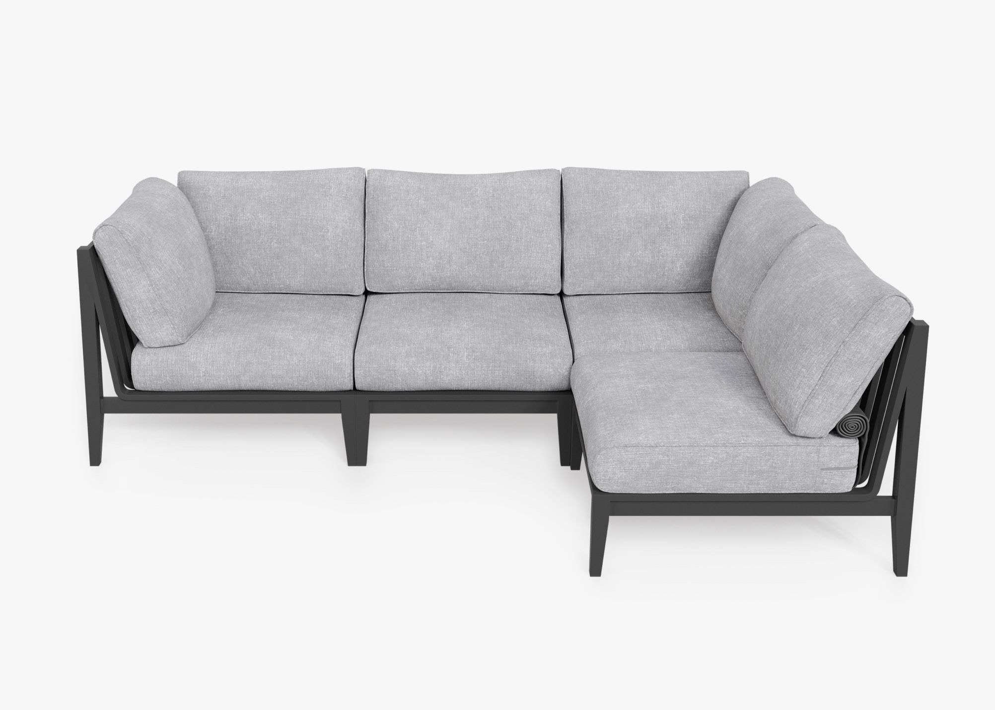 Modular Dark Grey Memory Foam Sofa with Storage