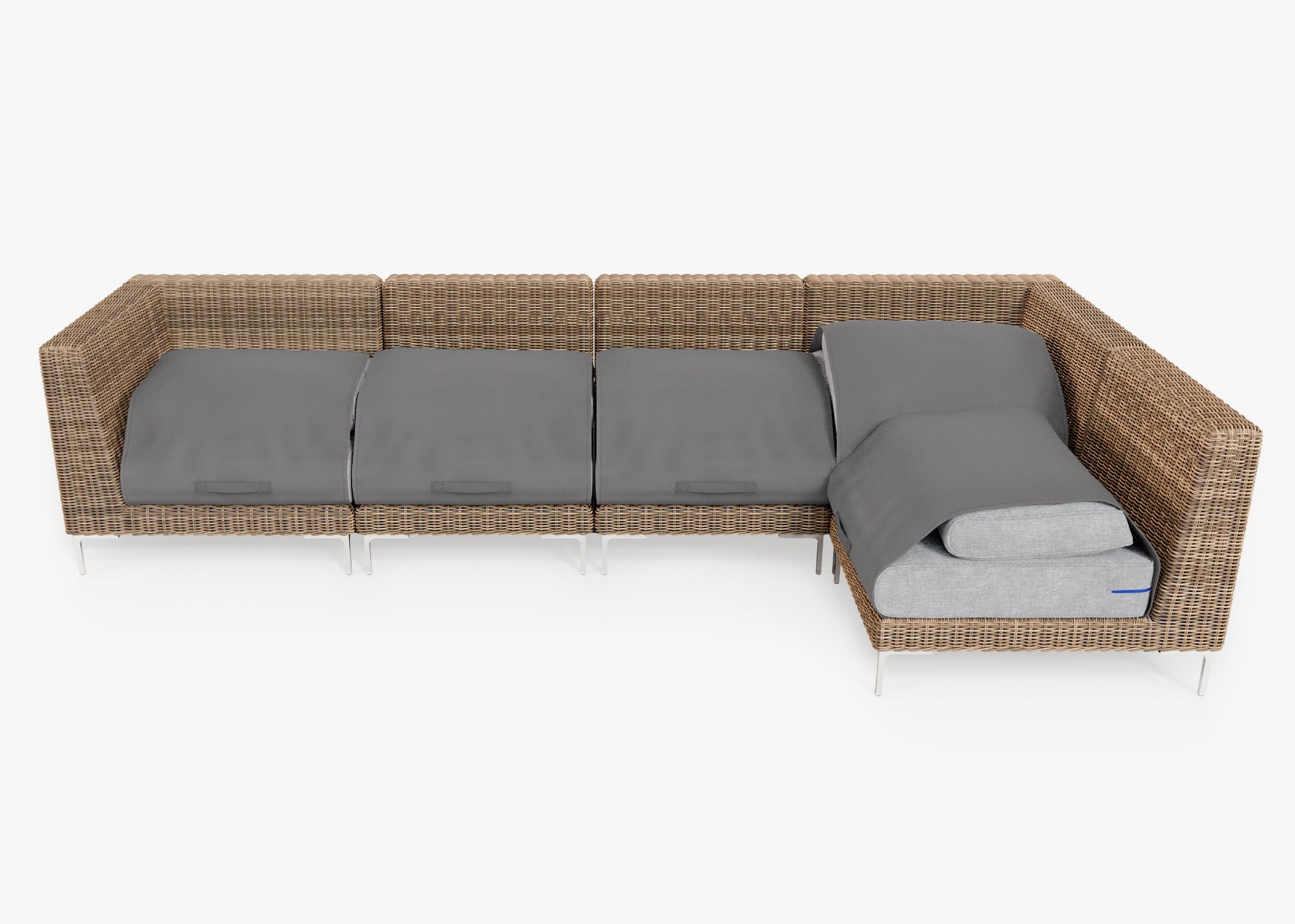 Outer Modular Outdoor Brown Wicker Furniture