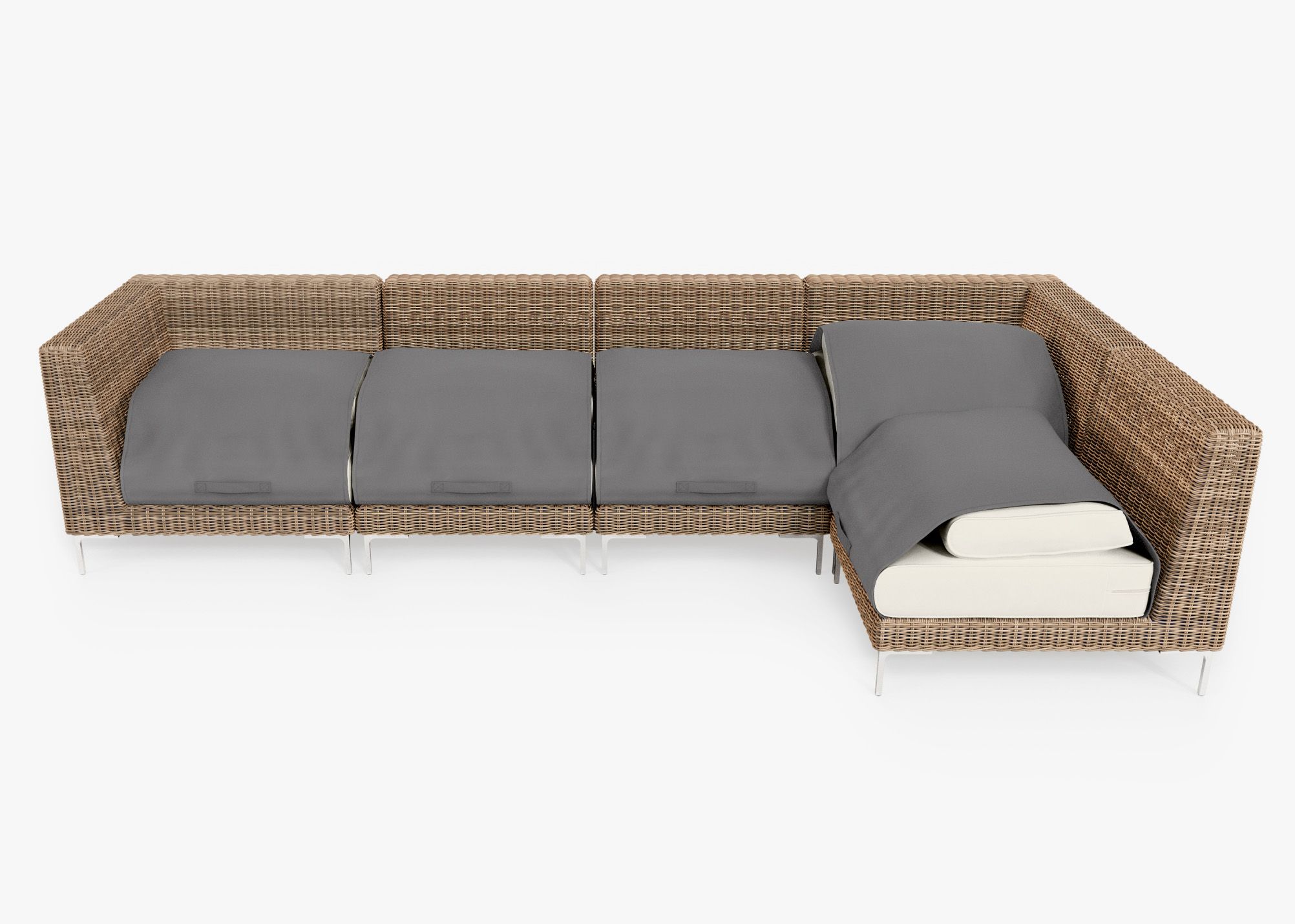 Crestwood resin wicker sectional sofa on sale