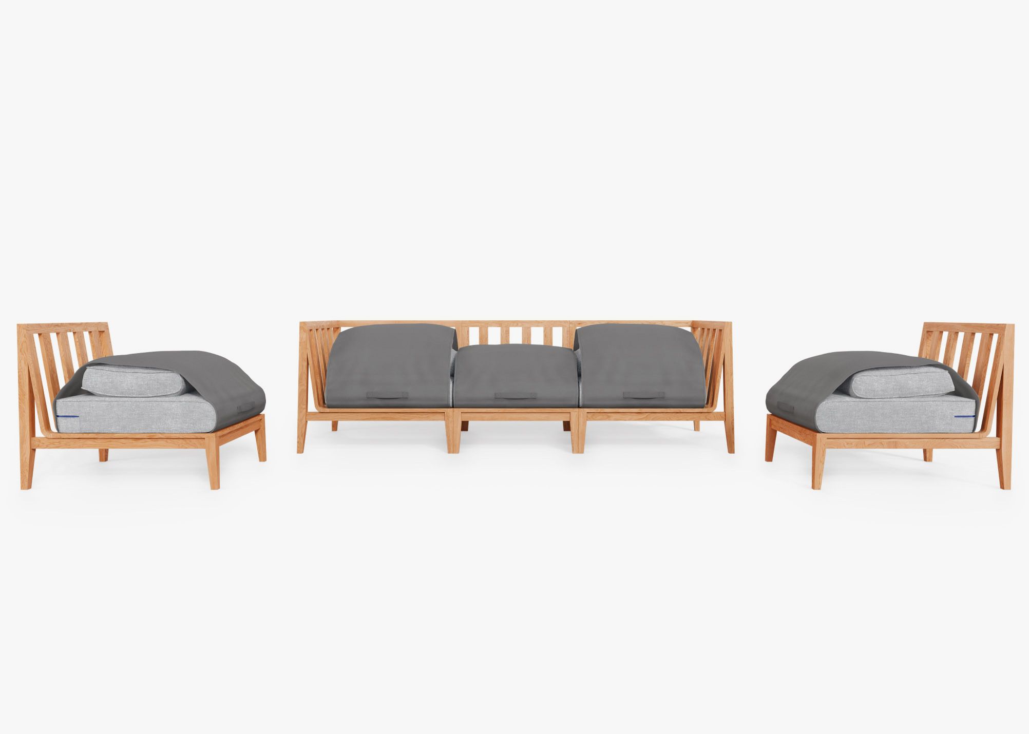 Armless outdoor sofa sale