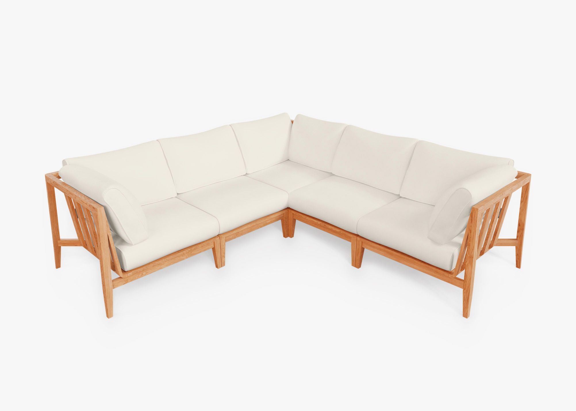 Outer Teak Modular Outdoor Corner Sectional 5 Seat