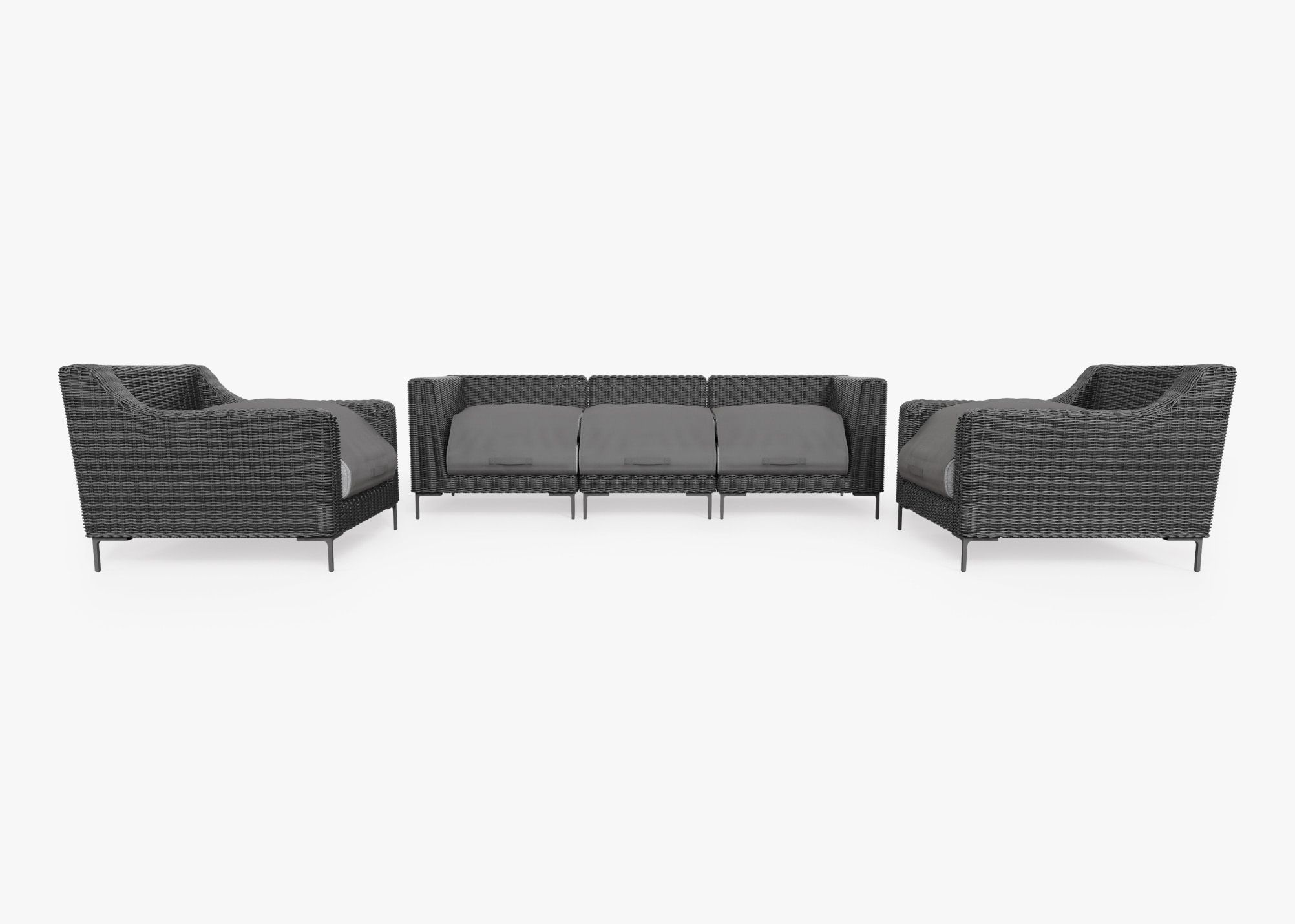 Outer Modular Outdoor Black Wicker Furniture · Outer